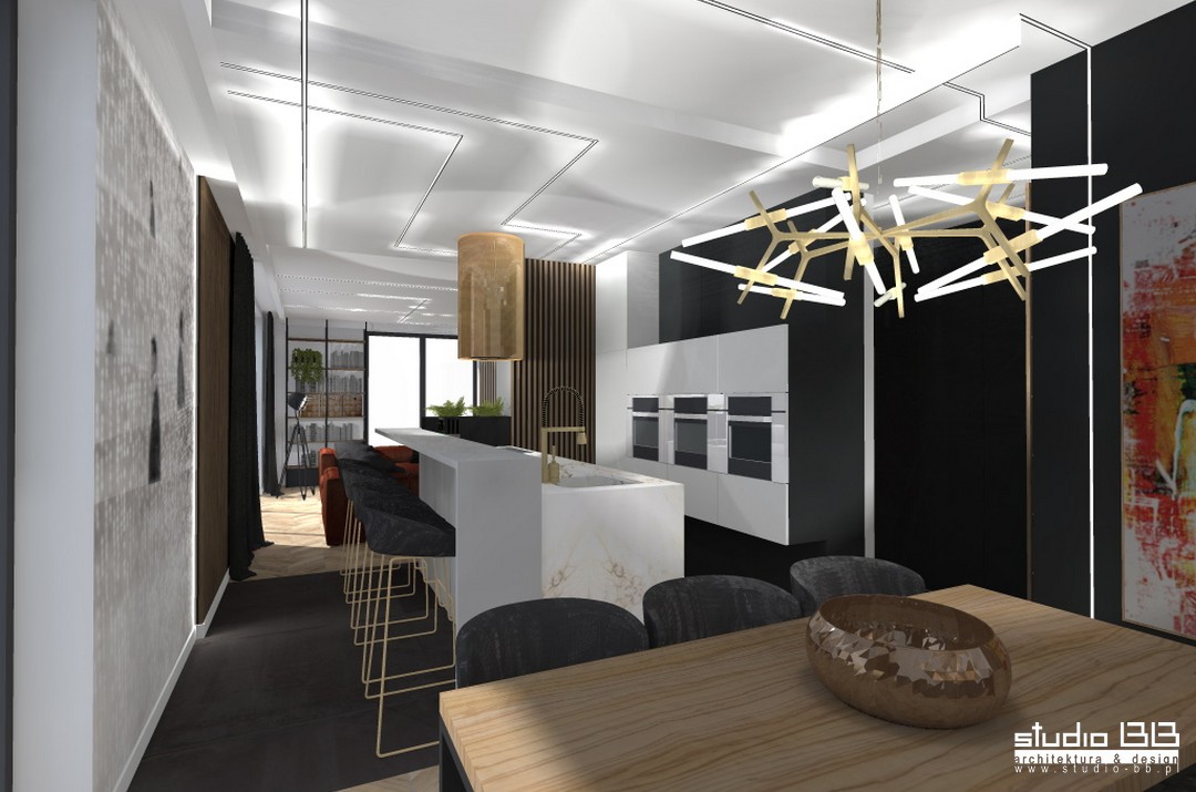 APARTAMENT Z OŚWIETLENIEM LINIOWYM